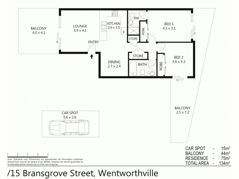 14/15 Bransgrove St, Wentworthville NSW 2145 Floorplan