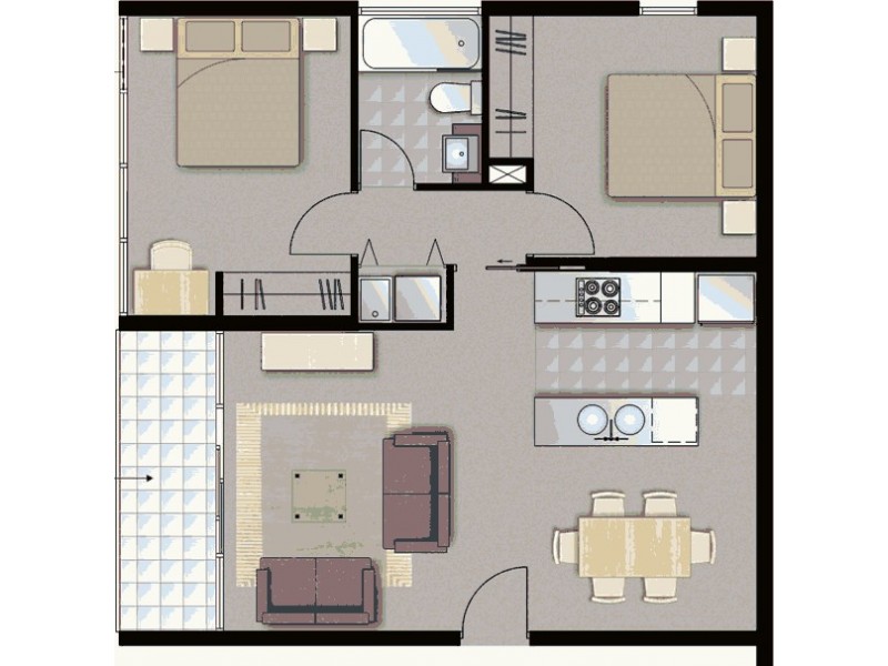 2306/483 Swanston Street, Melbourne VIC 3000 Floorplan
