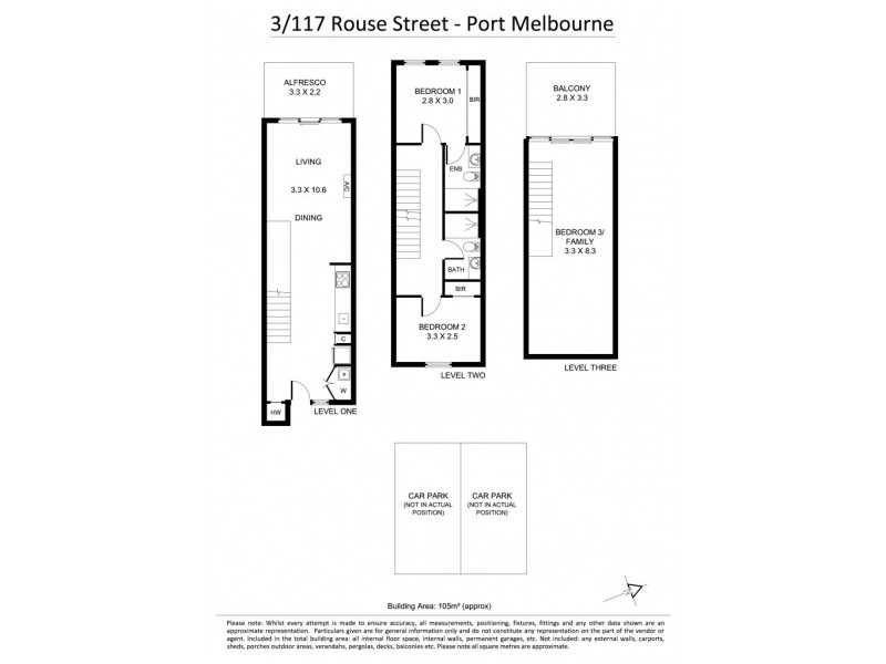 3/117 Rouse Street, Port Melbourne VIC 3207 Floorplan