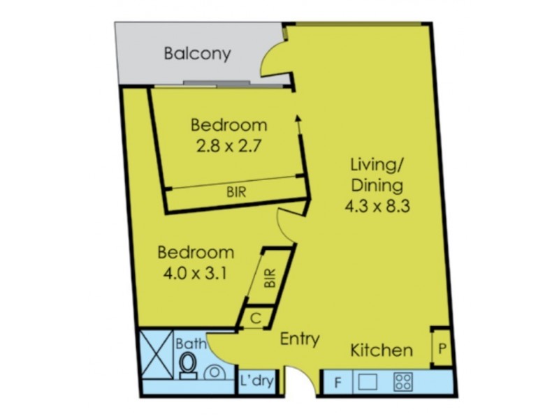 209/32 Bray Street, South Yarra VIC 3141 Floorplan