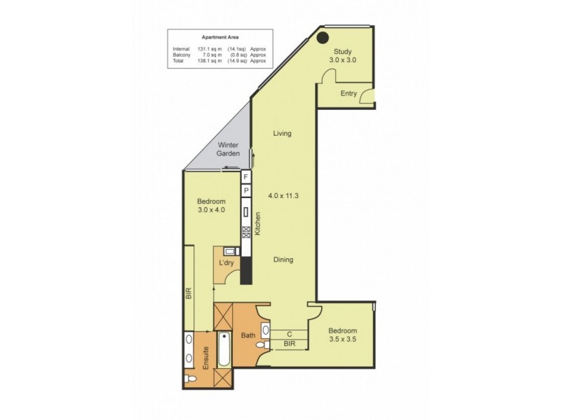 2105/8 Kavanagh Street, Southbank VIC 3006 Floorplan