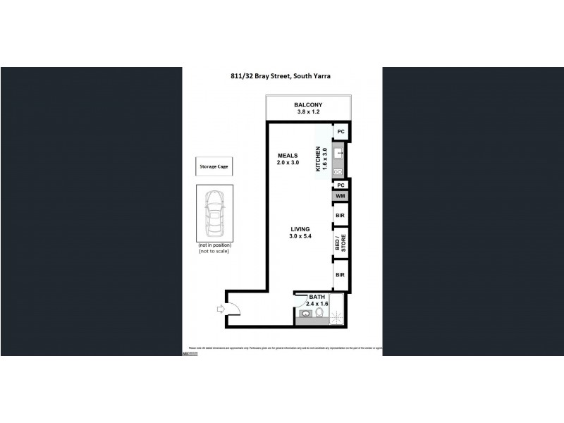 811/32 Bray Street, South Yarra VIC 3141 Floorplan