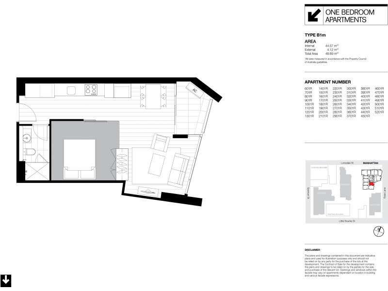 3401/ Cnr Lonsdale Street and Rose Lane, Melbourne VIC 3000 Floorplan