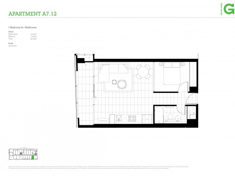 A7.12/609 Victoria street, Abbotsford VIC 3067 Floorplan