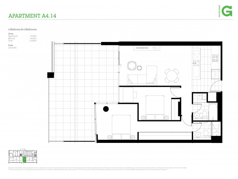 A4.14/609 Victoria street, Abbotsford VIC 3067 Floorplan