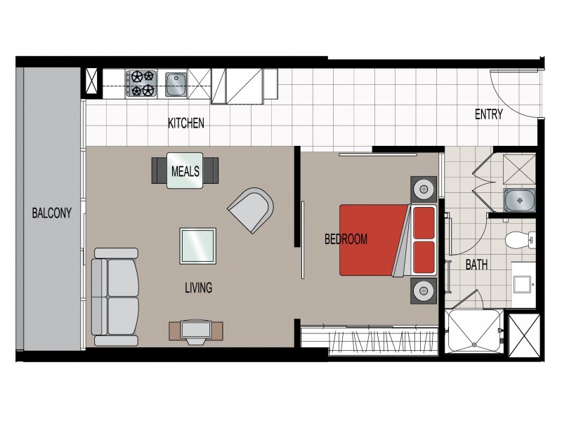 2704/8 Downie Street, Melbourne VIC 3000 Floorplan
