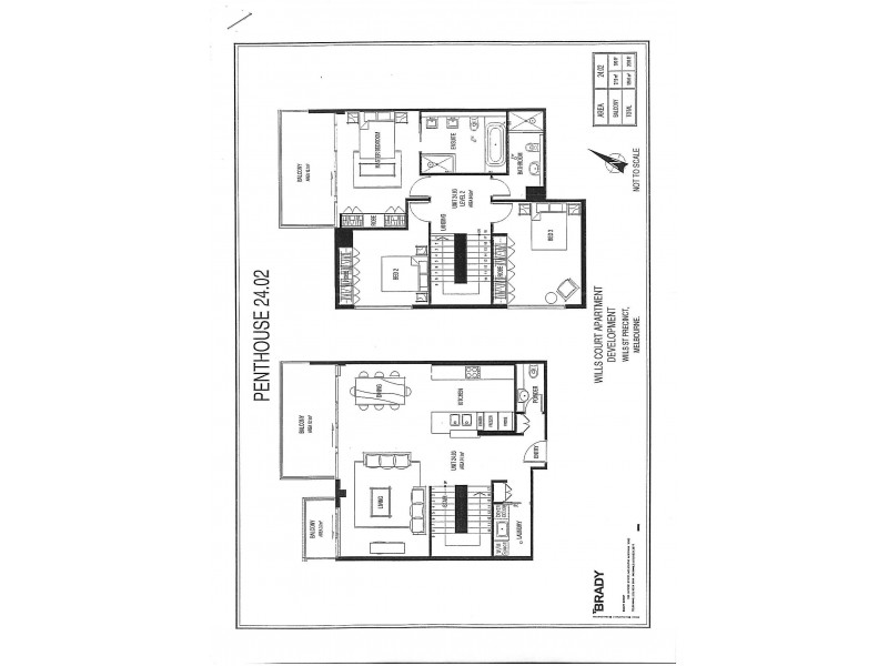 2402/25-33 Wills Street, Melbourne VIC 3000 Floorplan