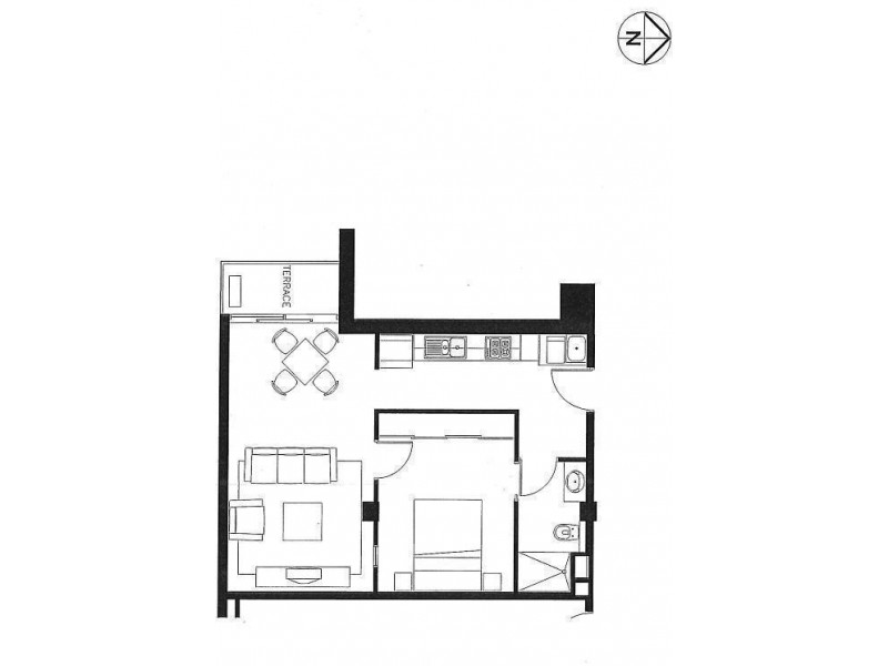 1407/25-33 Wills Street, Melbourne VIC 3000 Floorplan