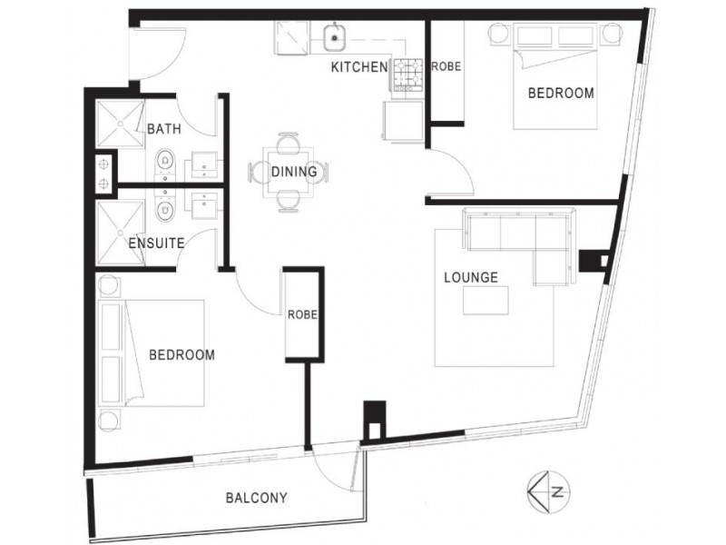 1402/8 Exploration Lane, Melbourne VIC 3000 Floorplan