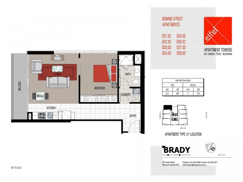 1602/8 Downie Street, Melbourne VIC 3000 Floorplan