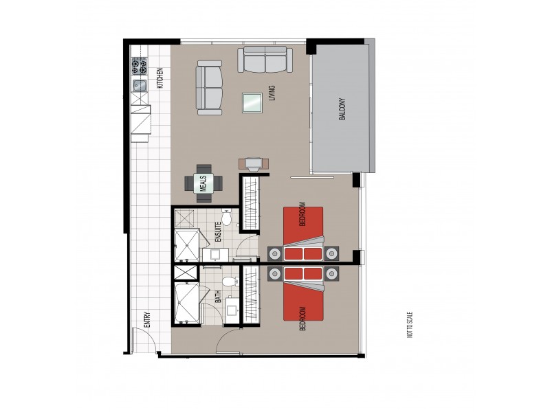 2507/8 Downie Street, Melbourne VIC 3000 Floorplan
