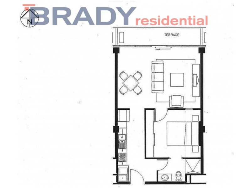 1203/25-33 Wills Street, Melbourne VIC 3000 Floorplan