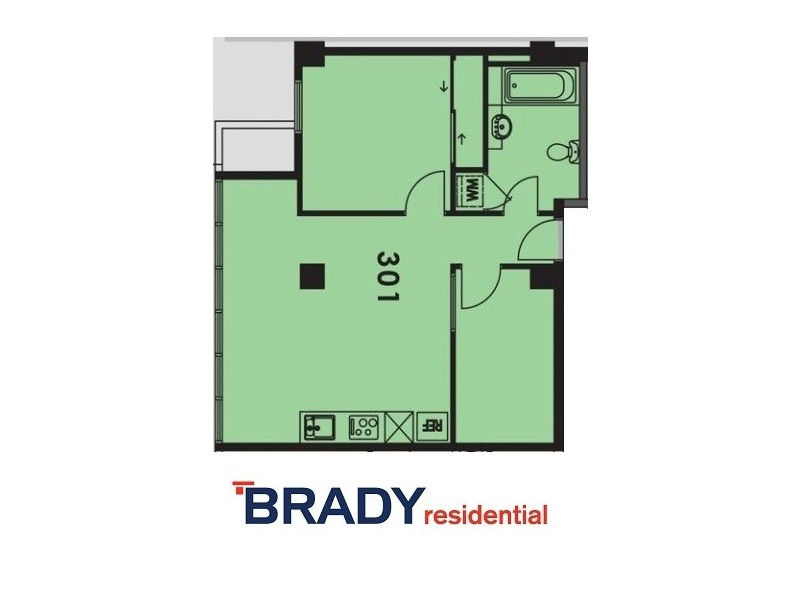 301/455 Elizabeth Street, Melbourne VIC 3000 Floorplan