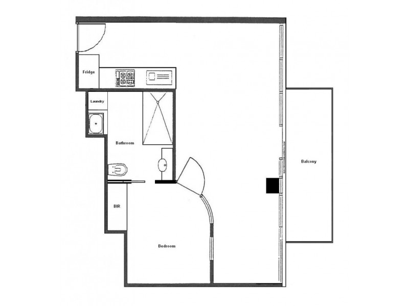 2305/22-40 Wills Street, Melbourne VIC 3000 Floorplan