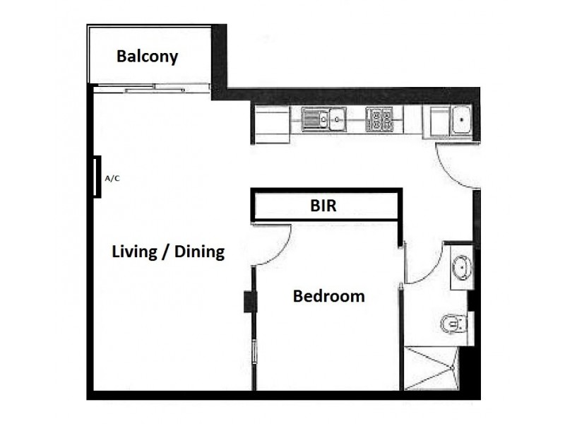 1807/25-33 Wills Street, Melbourne VIC 3000 Floorplan