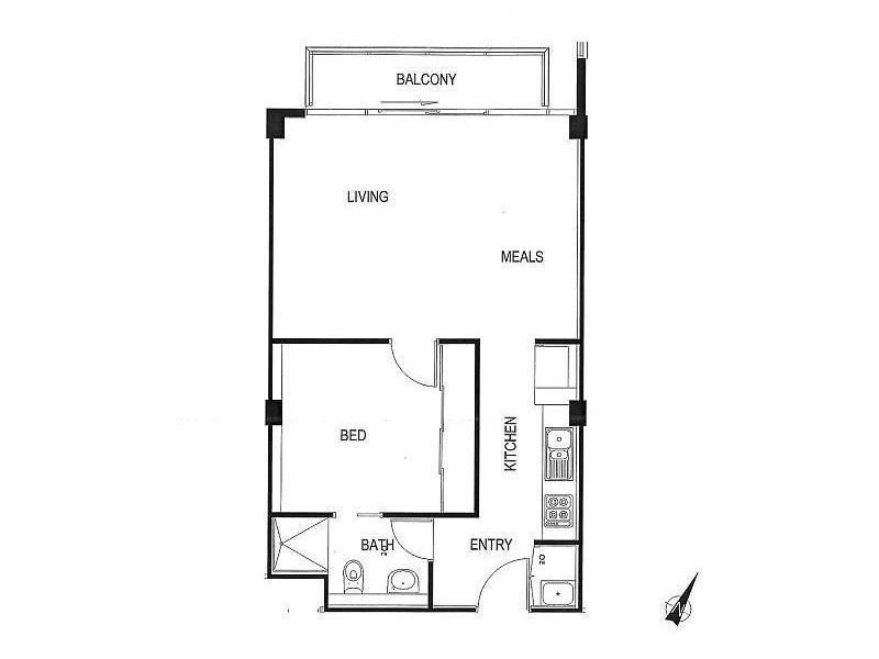 704/25-33 Wills Street, Melbourne VIC 3000 Floorplan