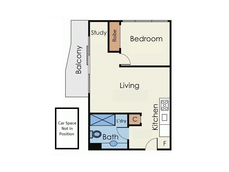 3205/288 Spencer Street, Melbourne VIC 3000 Floorplan