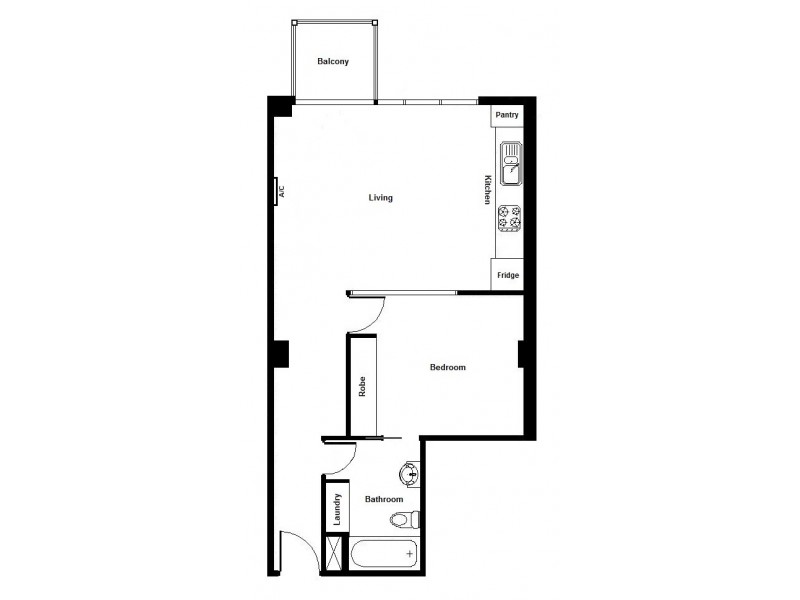 1506/270 King Street, Melbourne VIC 3000 Floorplan