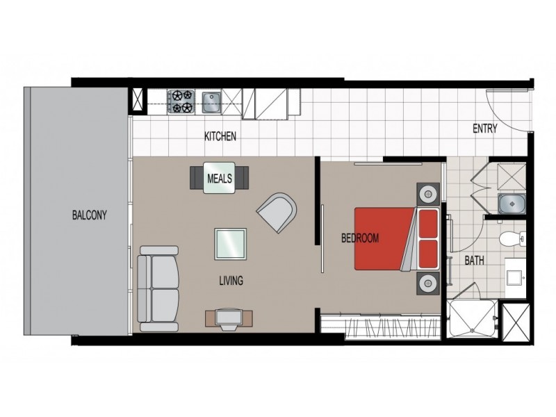 2004/8 Downie Street, Melbourne VIC 3000 Floorplan