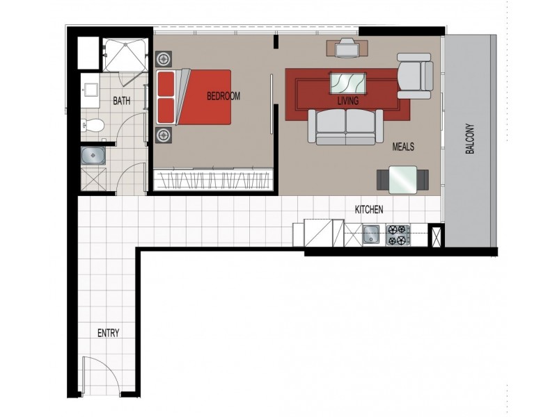 2810/8 Downie Street, Melbourne VIC 3000 Floorplan