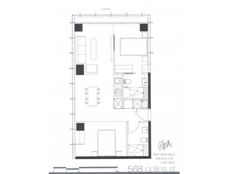 6308/568 Collins Street, Melbourne VIC 3000 Floorplan