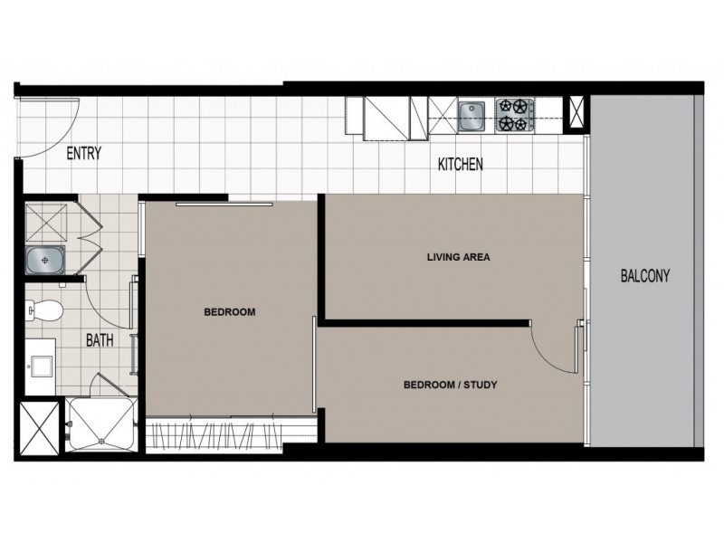 2010/8 Downie Street, Melbourne VIC 3000 Floorplan