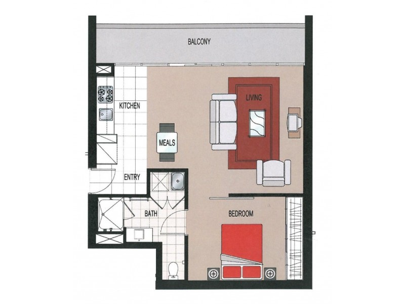 1701/8 Downie Street, Melbourne VIC 3000 Floorplan