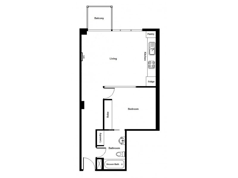 1506/270 King Street, Melbourne VIC 3000 Floorplan