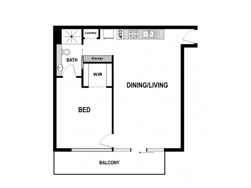806/25-33 WIlls Street, Melbourne VIC 3000 Floorplan