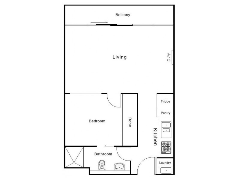2304/25-33 Wills Street, Melbourne VIC 3000 Floorplan