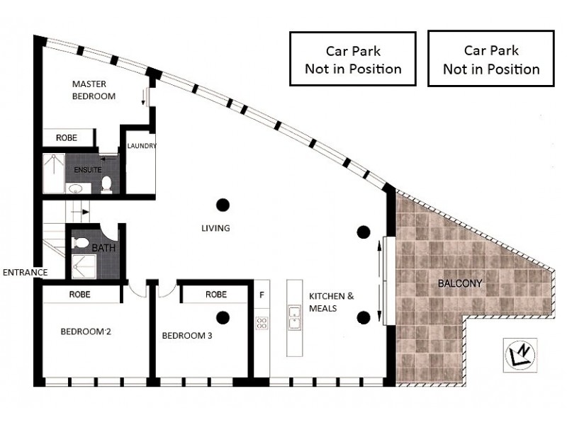 1704/565 Flinders Street, Melbourne VIC 3000 Floorplan