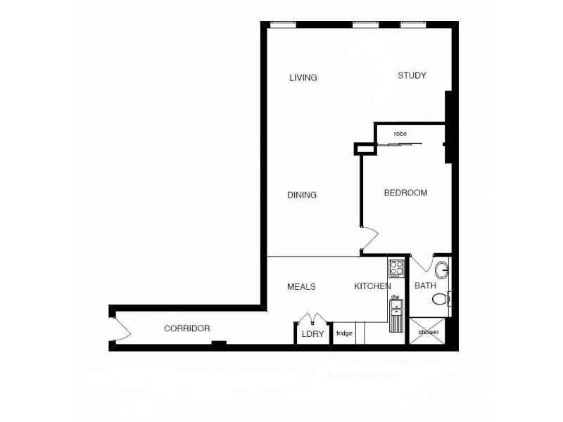 302/25-33 Wills Street, Melbourne VIC 3000 Floorplan