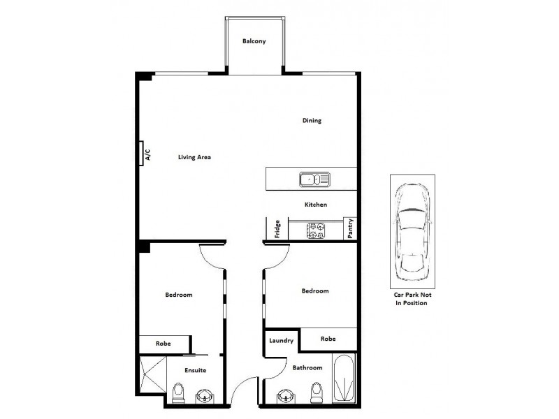 1407/270 King Street, Melbourne VIC 3000 Floorplan