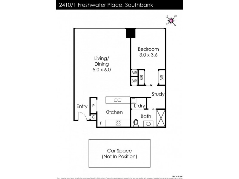 2410/1 Freshwater Place, Southbank VIC 3006 Floorplan