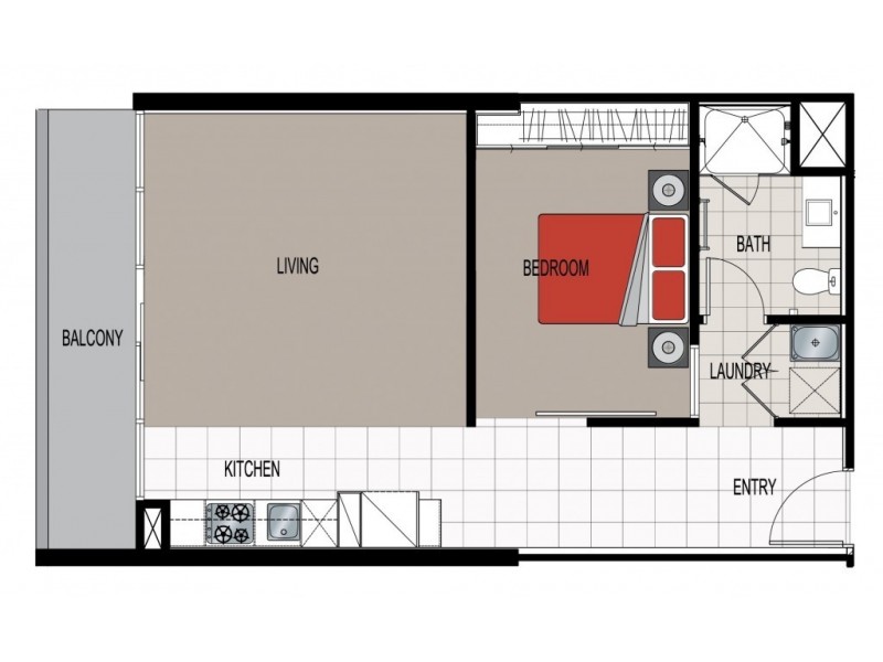 2303/8 Downie Street, Melbourne VIC 3000 Floorplan