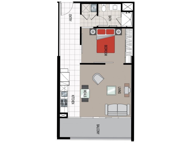 2509/8 Downie Street, Melbourne VIC 3000 Floorplan