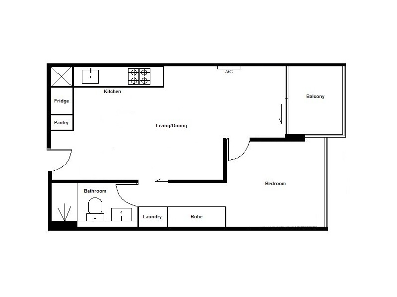 1207/639 Lonsdale Street, Melbourne VIC 3000 Floorplan