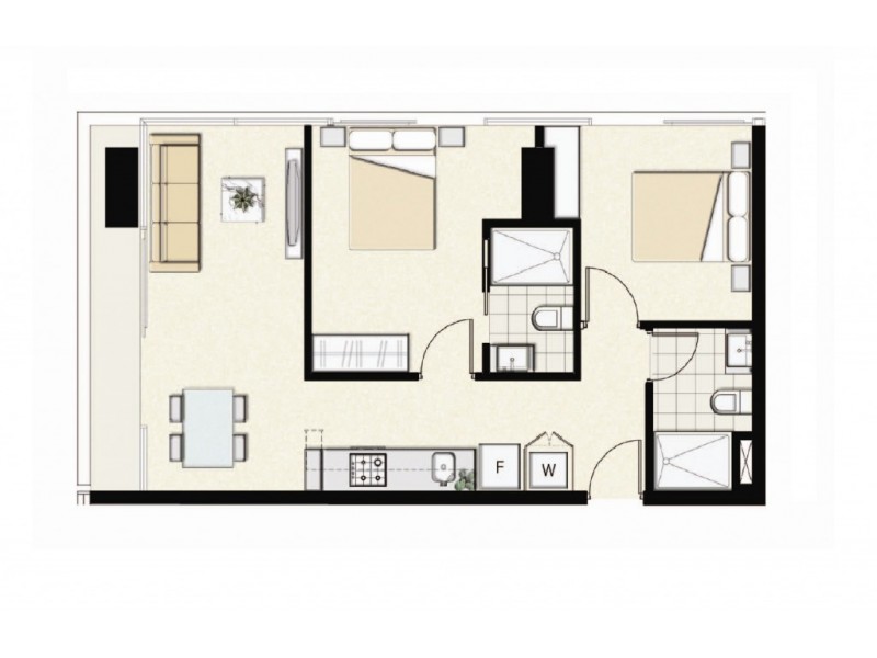 2607/8 Sutherland Street, Melbourne VIC 3000 Floorplan