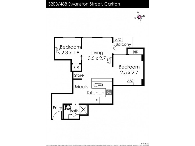 3203/488 Swanston street, Carlton VIC 3053 Floorplan