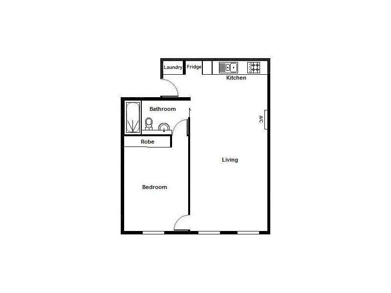 307/25 Wills Street, Melbourne VIC 3000 Floorplan