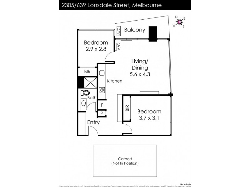 2305/639 Lonsdale Street, Melbourne VIC 3000 Floorplan