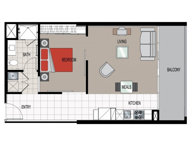 2309/8 Downie Street, Melbourne VIC 3000 Floorplan