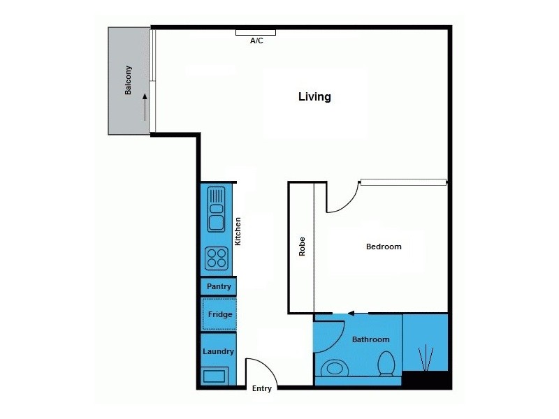 310/25 Wills Street, Melbourne VIC 3000 Floorplan