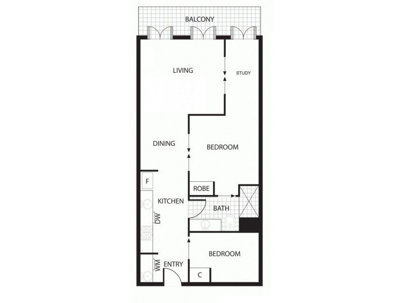 706/547 Flinders Lane, Melbourne VIC 3000 Floorplan