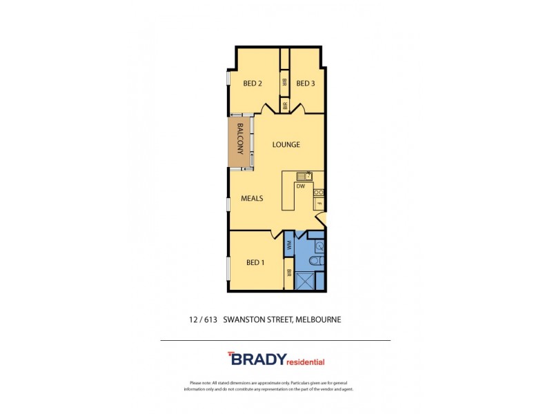 712/613 Swanston Street, Carlton VIC 3053 Floorplan