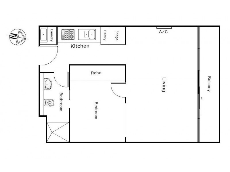 1803/25-33 Wills Street, Melbourne VIC 3000 Floorplan