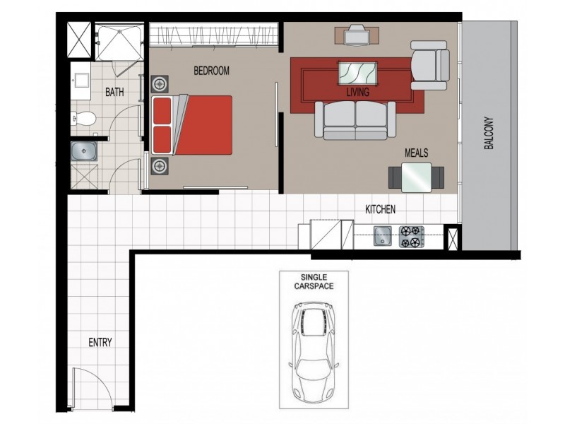 1712/8 Downie Street, Melbourne VIC 3000 Floorplan