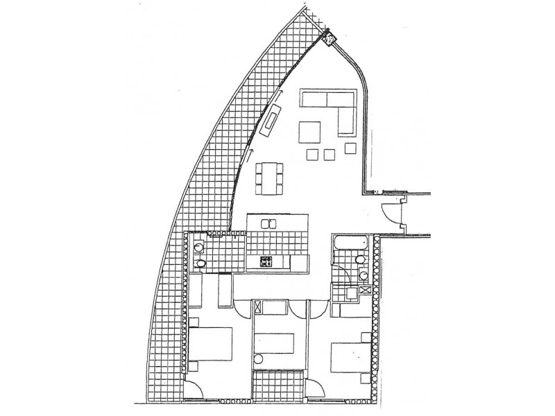 1206/55 Queens Road, Melbourne VIC 3004 Floorplan