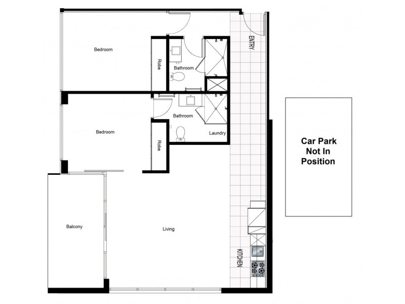 2707/8 Downie Street, Melbourne VIC 3000 Floorplan