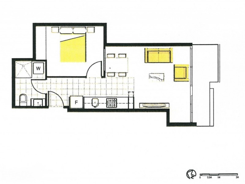 407/5 Sutherland Street, Melbourne VIC 3000 Floorplan